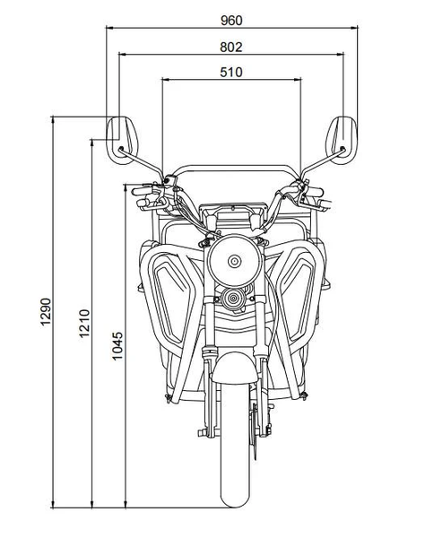 BULLBIKE Moroni Cargo Mini E-Lastendreirad 250 Watt (Max Peak 0,6 kW) 60V 32Ah 25km/h