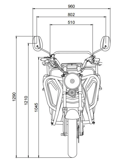 BULLBIKE Moroni Cargo Mini E-Lastendreirad 250 Watt (Max Peak 0,6 kW) 60V 32Ah 25km/h