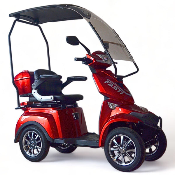 BULLBIKE Premium Valletta Elektro Scooter 250 Watt (Max Peak 0,6 kW) 60V 20Ah 25Km/h/ Seniorenmobil / Vierrad
