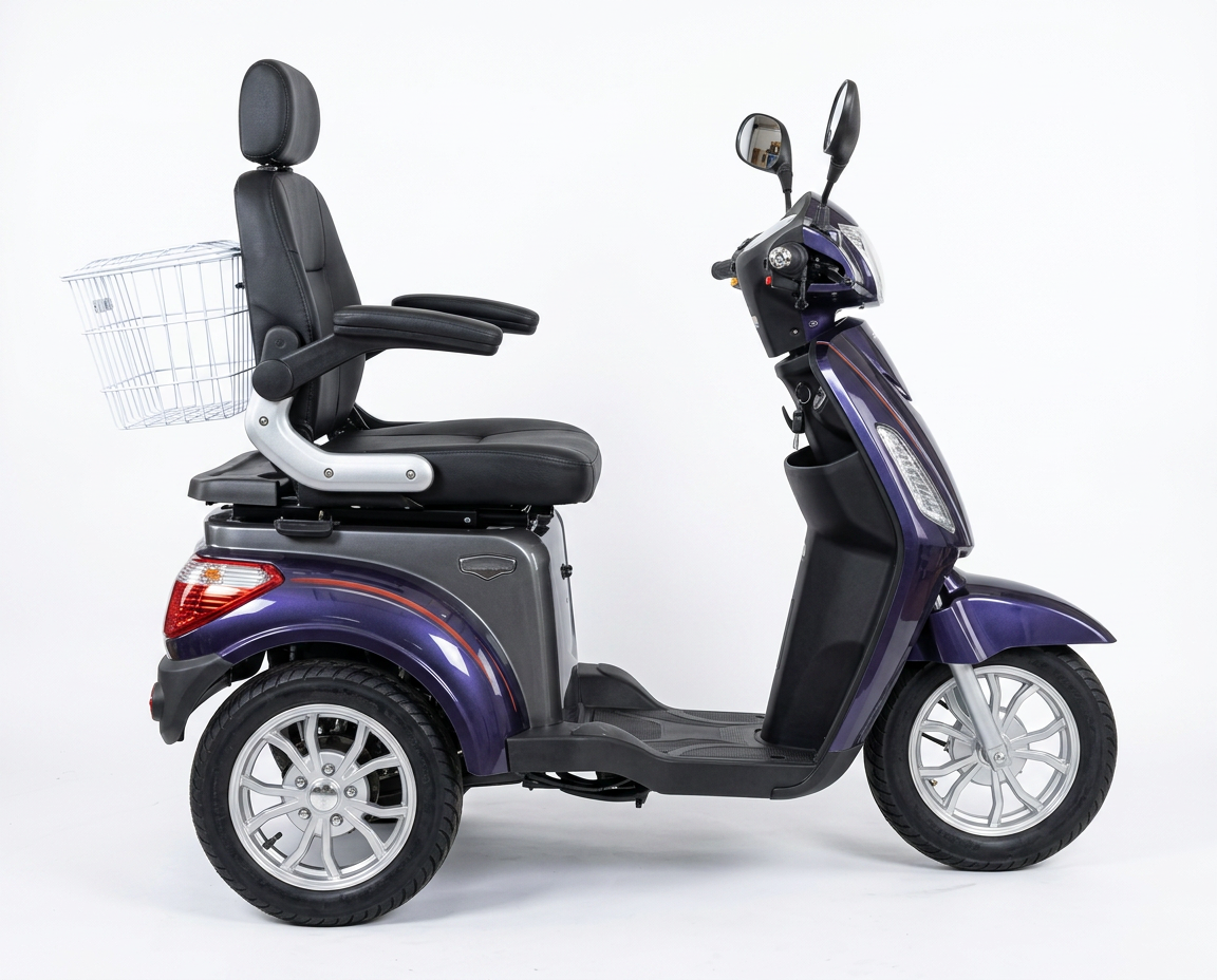 BULLBIKE Vicenza Elektro Scooter 600W 60V 18/30Ah LiFePO4 25Km/h/ Seniorenmobil / Dreirad